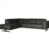 Sale HomingXL Hoekbank - Lambada - links - leer Colorado antraciet 01