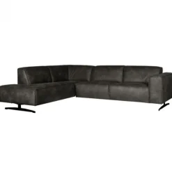 Sale HomingXL Hoekbank - Lambada - links - leer Colorado antraciet 01
