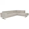 Online HomingXL Hoekbank - Lambada - rechts - stof Mine grijs 180