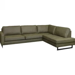 Sale HomingXL Hoekbank - Riverdance - rechts - leer Dalton groen 14