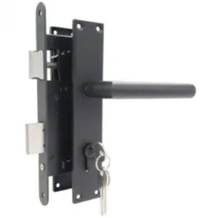 Outlet HomingXL Tuindeur grenen recht met stalen frame groen geimpregneerd (100 x 195 cm) inclusief zwart beslag