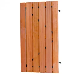 Hot HomingXL Tuindeur hardhout recht met zwart stalen frame (100 x 180 cm) inclusief beslag