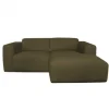 Outlet HomingXL 2-zits bank met lounge rechts Sintra - stof Rackham groen 14 - 204 cm