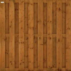 Discount Elephant Hout & Beton schutting grijs - Vuren recht 15L rvs bruin geimpregneerd (180 x 180 cm) dikte 4,7 cm