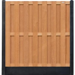 Elephant Hout & Beton schutting zwart - Hardhout keruing 15L (197 x 200 cm) dikte 3,9 cm