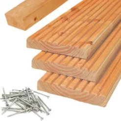 Clearance HomingXL Houten Pergola met vlonder - Douglas 300 x 300cm aanbouw