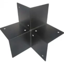 Sale HomingXL Houtverbinding drieweg - verzinkt en zwart gepoedercoat incl. bevestigingsmateriaal - 115 x 115 mm