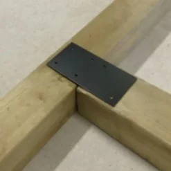 Sale HomingXL Houtverbinding T-stuk - verzinkt en zwart gepoedercoat incl. bevestigingsmateriaal - 115 x 115 mm