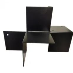 Clearance HomingXL Houtverbinding vierweg - verzinkt en zwart gepoedercoat incl. bevestigingsmateriaal - 145 x 145 mm