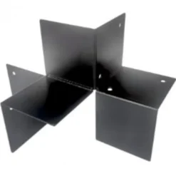 Clearance HomingXL Houtverbinding vierweg - verzinkt en zwart gepoedercoat - 115 x 115 mm