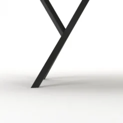 Sale I-Catchers Boomstamtafel massief Mango zwart - 260 x 100 x 78 cm - Bladdikte 5,6 cm - Y-poten