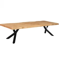 Sale I-Catchers Boomstamtafel massief Mango - 220 x 100 x 78 cm - Bladdikte 5,6 cm - Y-poot