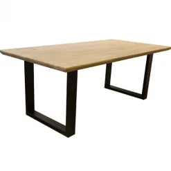 Bo Lundgren Industriële eettafel eiken Castle Line verjongd - 200 x 100 cm - Bladdikte 4,5 cm - Diverse poten