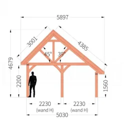 Best TrendHout Kapschuur De Hofstee XXL - 5 meter diep