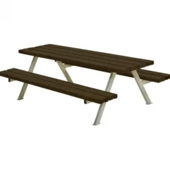 Sale Plus Danmark Kinderpicknicktafel vuren gegrond zwart - Alpha 118 x 177 x 57 cm