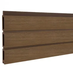 New Elephant Lamellen set composiet - triple Rhombus natural dark brown - co-extrusie 180 x 15 cm (6 stuks)