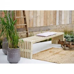 Outlet Plus Danmark Lattenbank vuren - Rustik Design driftwood geverfd