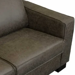 Best HomingXL Loungebank - Shuffle - links - lederlook Missouri antraciet 02