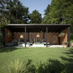 Plus Danmark Multi tuinhuis open 14 m2 onbehandeld 218 x 635 x 220 cm