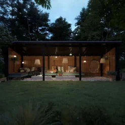 Plus Danmark Multi tuinhuis open 14 m2 onbehandeld 218 x 635 x 220 cm