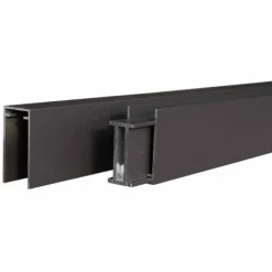 Hot Elephant Onder- en bovenregel aluminium - Modular antraciet gepoedercoat verticaal - 2 x 2,5 x 180 cm