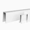Outlet C-Wood Onder- en bovenregel Verticaal - Zelfbouw - wit aluminium 2 x 2,5 x 180 cm