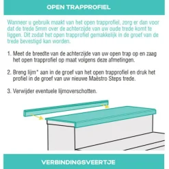 Online Maestro Steps Open trapprofiel - Light Grey Stone - 130 x 7 cm
