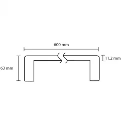 New Bo Lundgren Overzettreden met neus (2 stuks) - Laminaat - Vasteras Zwart Houtnerf - 90 x 61 cm