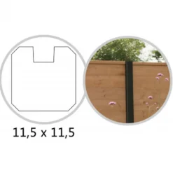 New HomingXL Paal beton met sleuf - begin-eindpaal 11,5 x 11,5 cm antraciet