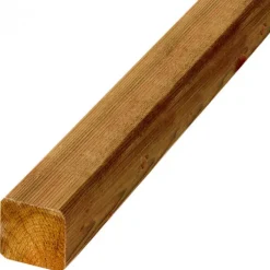 Hot Elephant Paal vuren 6,8 x 6,8 cm bruin geïmpregneerd ongepunt geschaafd