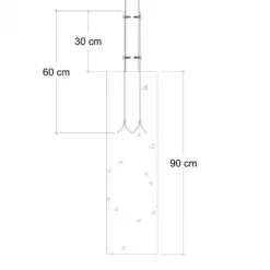 Outlet Plus Danmark Paalhouder gegalvaniseerd incl. schroeven tbv tuinpaal 7 x 7 cm - 4 x 60 cm