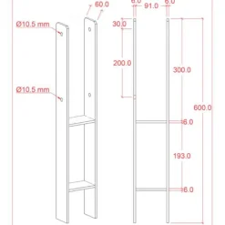 Outlet Plus Danmark Paalhouder H gegalvaniseerd incl. schroeven tbv tuinpaal van 9 x 9 cm - 60 cm