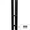 Hot Plus Danmark Paalhouder hoek zwart incl. schroeven tbv tuinpaal van 9 x 9 cm - 60 cm
