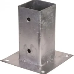 Sale HomingXL Paalhouder met voet verzinkt blank (7,1 x 7,1 x 15 cm)