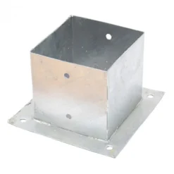 Online HomingXL Paalhouder met voet verzinkt blank (15 x 15 x 15 cm)