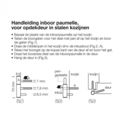 Discount Svedex Paumelle voor stalen kozijn 71 x 12 mm voor opdekdeuren - zwart