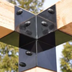 Wovar Pergola Hoekverbinding Zwart Gecoat - 9 x 9 cm balken - 2 stuks