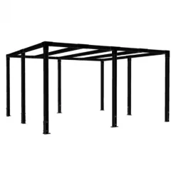 Online Plus Danmark Pergola hout vierkant - 387 x 387 x 217 cm