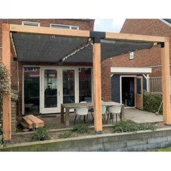 Outlet Wovar Pergola Verlenging Zwart Gecoat - 9 x 9 cm palen - 2 stuks