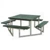 Sale Plus Danmark Picknicktafel gerecycled kunststof groen - Twist vierkant