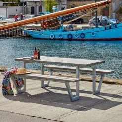 Online Plus Danmark Picknicktafel vuren gegrond grijsbruin - Wega - 177 cm