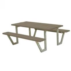 Online Plus Danmark Picknicktafel vuren gegrond grijsbruin - Wega - 177 cm