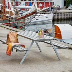 Plus Danmark Picknicktafel vuren gegrond grijsbruin - Alpha - 118 cm