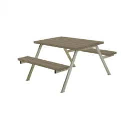 Plus Danmark Picknicktafel vuren gegrond grijsbruin - Alpha - 118 cm