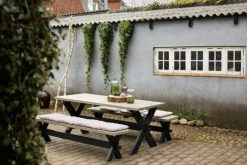 Outlet Plus Danmark Picknicktafel vuren geimpregneerd - Nostalgi - zwart en grijsbruin - 76 x 177 x 72 cm