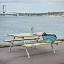 New Plus Danmark Picknicktafel vuren geimpregneerd - Alpha - 177 cm