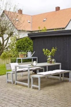 Online Plus Danmark Picknicktafel vuren geimpregneerd - Plankesaet - grijsbruin