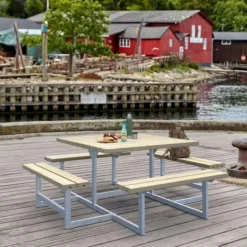Discount Plus Danmark Picknicktafel vuren geimpregneerd - Picknick vierkant