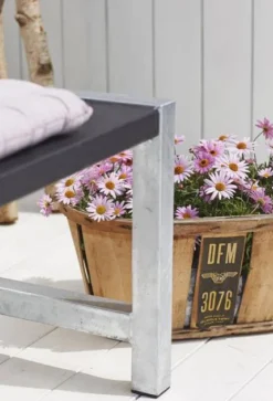 Plus Danmark Planken bank vuren geimpregneerd - Plankesaet zwart 38 x 176 x 81 cm