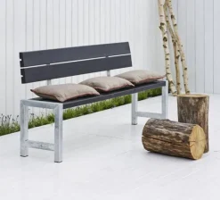 Plus Danmark Planken bank vuren geimpregneerd - Plankesaet zwart 38 x 176 x 81 cm